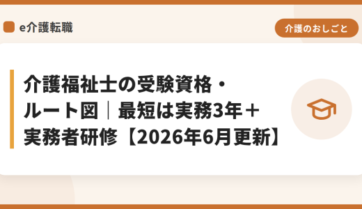 介護福祉士の受験資格・ルート図｜最短は実務3年＋実務者研修【2026年6月更新】